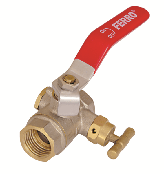 FERRO Спирателен кран с изпускател 3/4